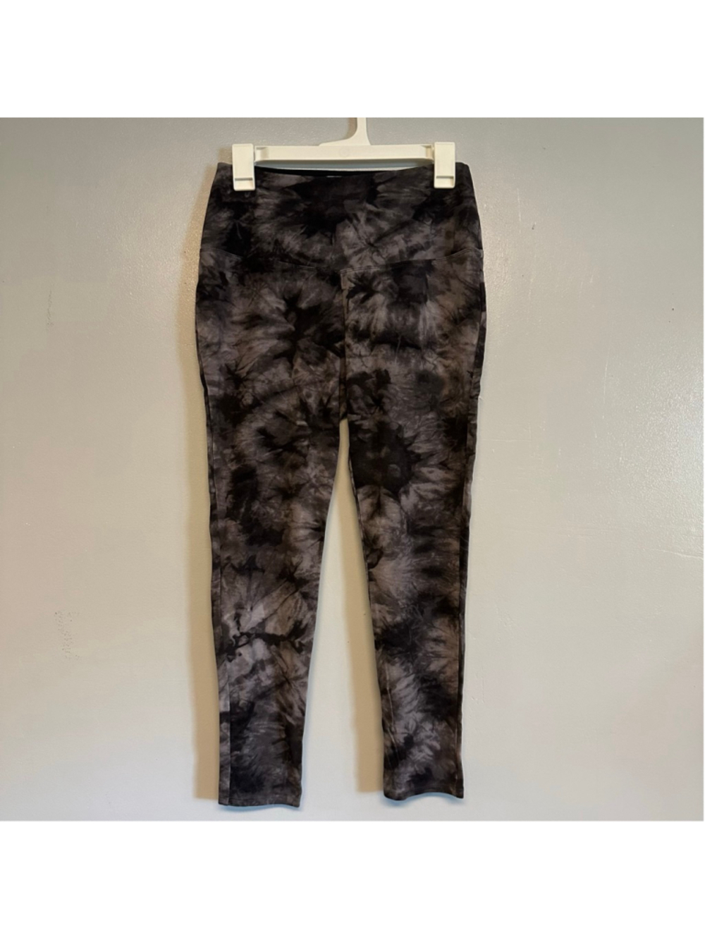 Rachel Zoe Leggings 7/8 Length Tie Dye Black Gray Size Medium High-Waisted